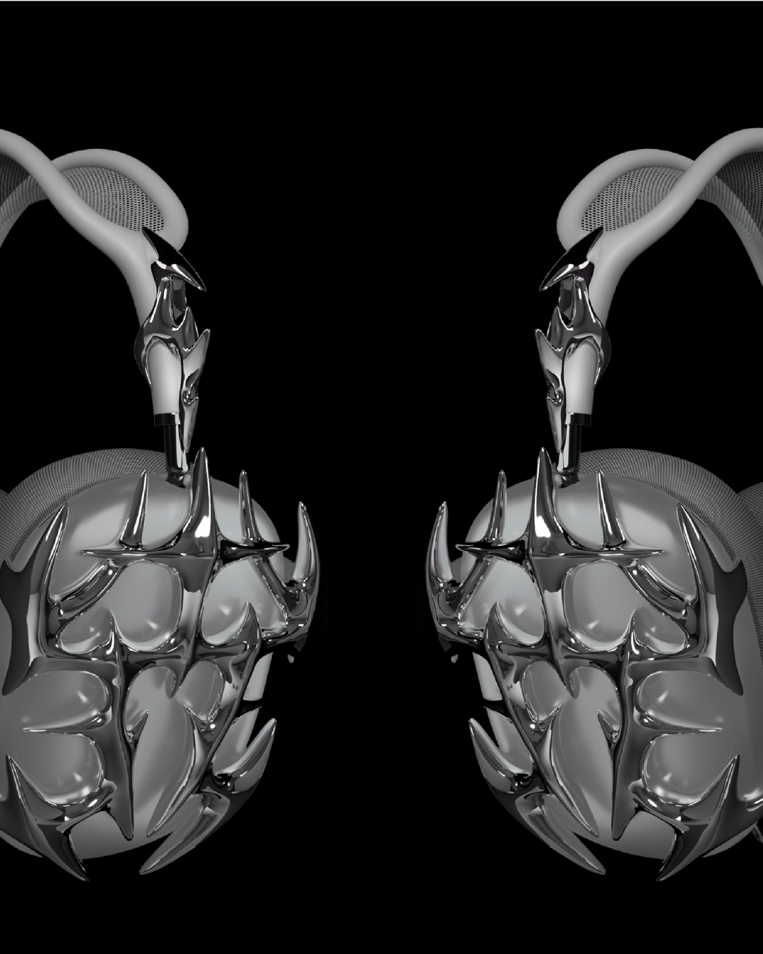 Silver Thorns AirPods Max Case