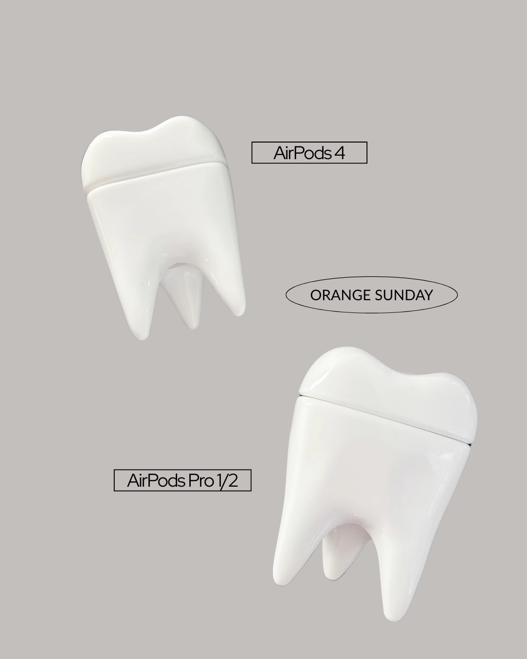 White Tooth AirPods Case
