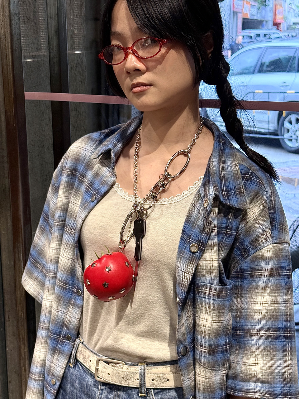 Punk Fruit & Viggies Keychain